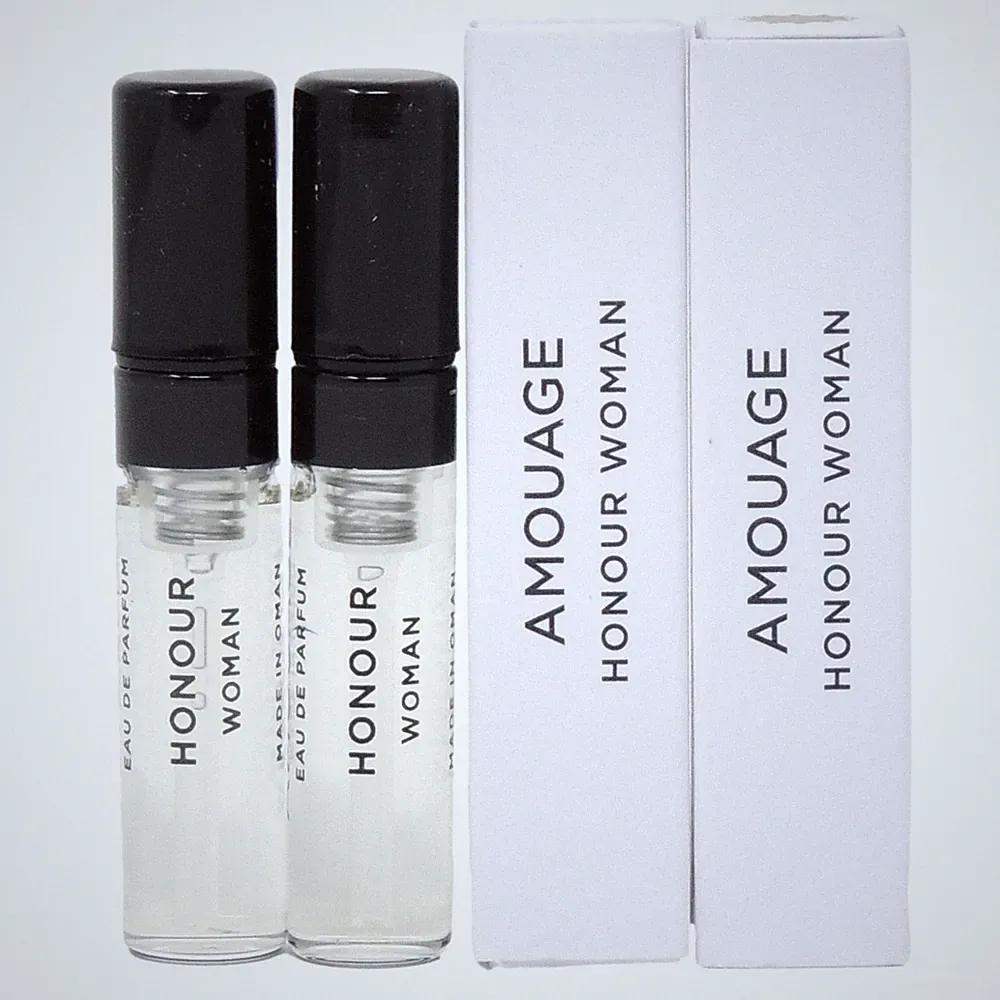 AMOUAGE HONOUR WOMAN EDP 2.0ml .06fl oz x 2 PERFUME SPRAY SAMPLE VIALS