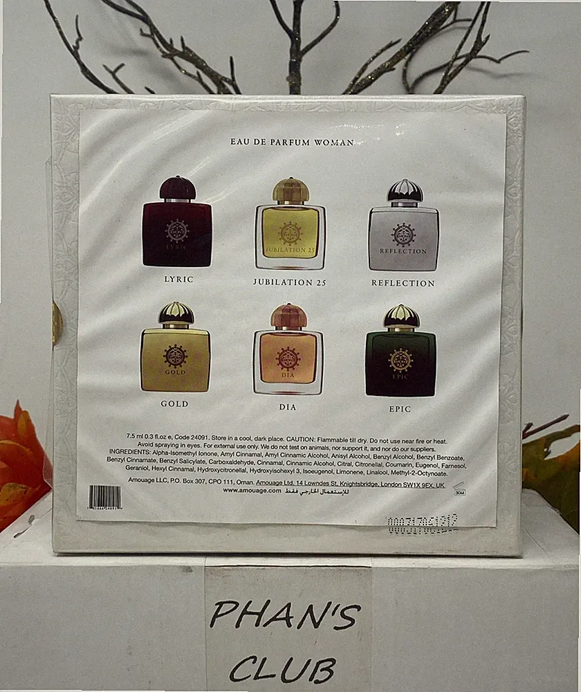 Amouage Women Collection 6 x 0.25oz EDP Miniature Set for Women